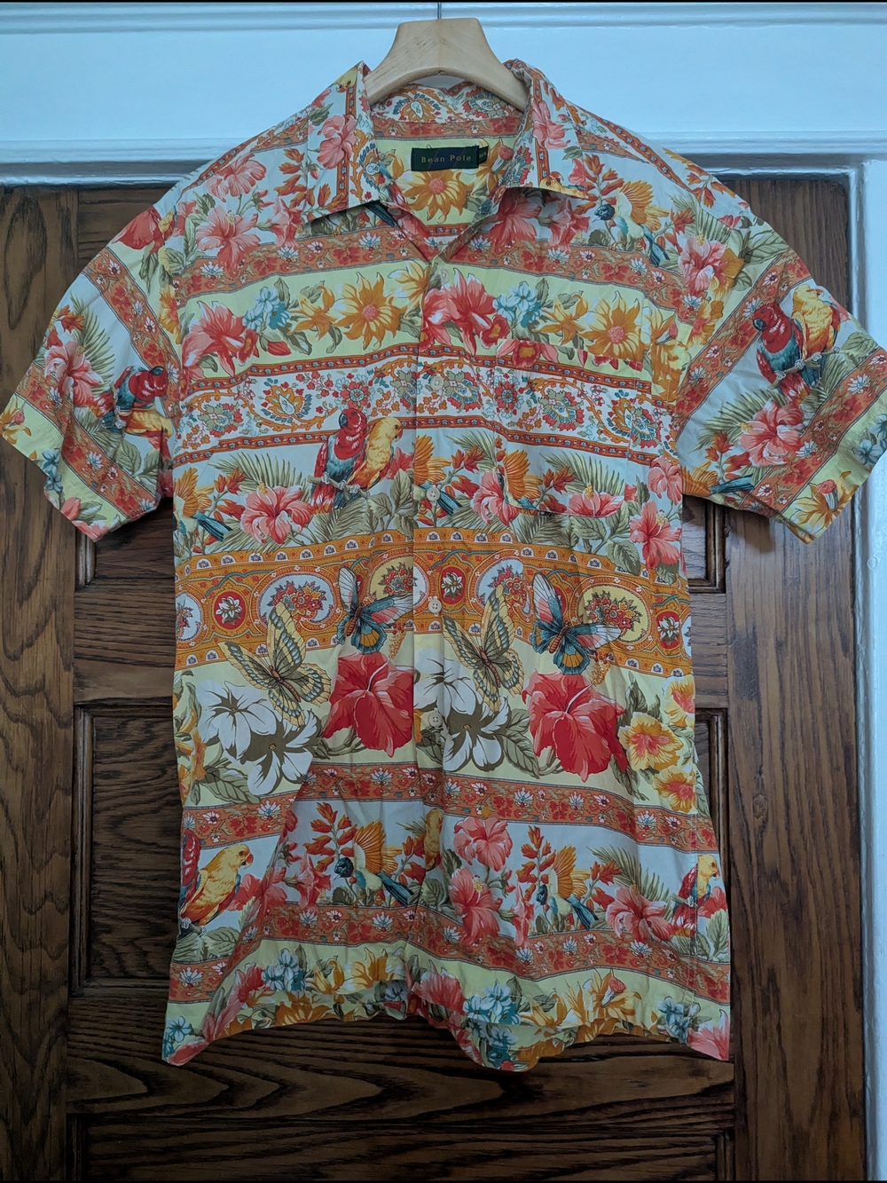 Men's Tropical Hawaiian Short Sleeve Button Down Shirt Size 120 ( XL) Beanpole